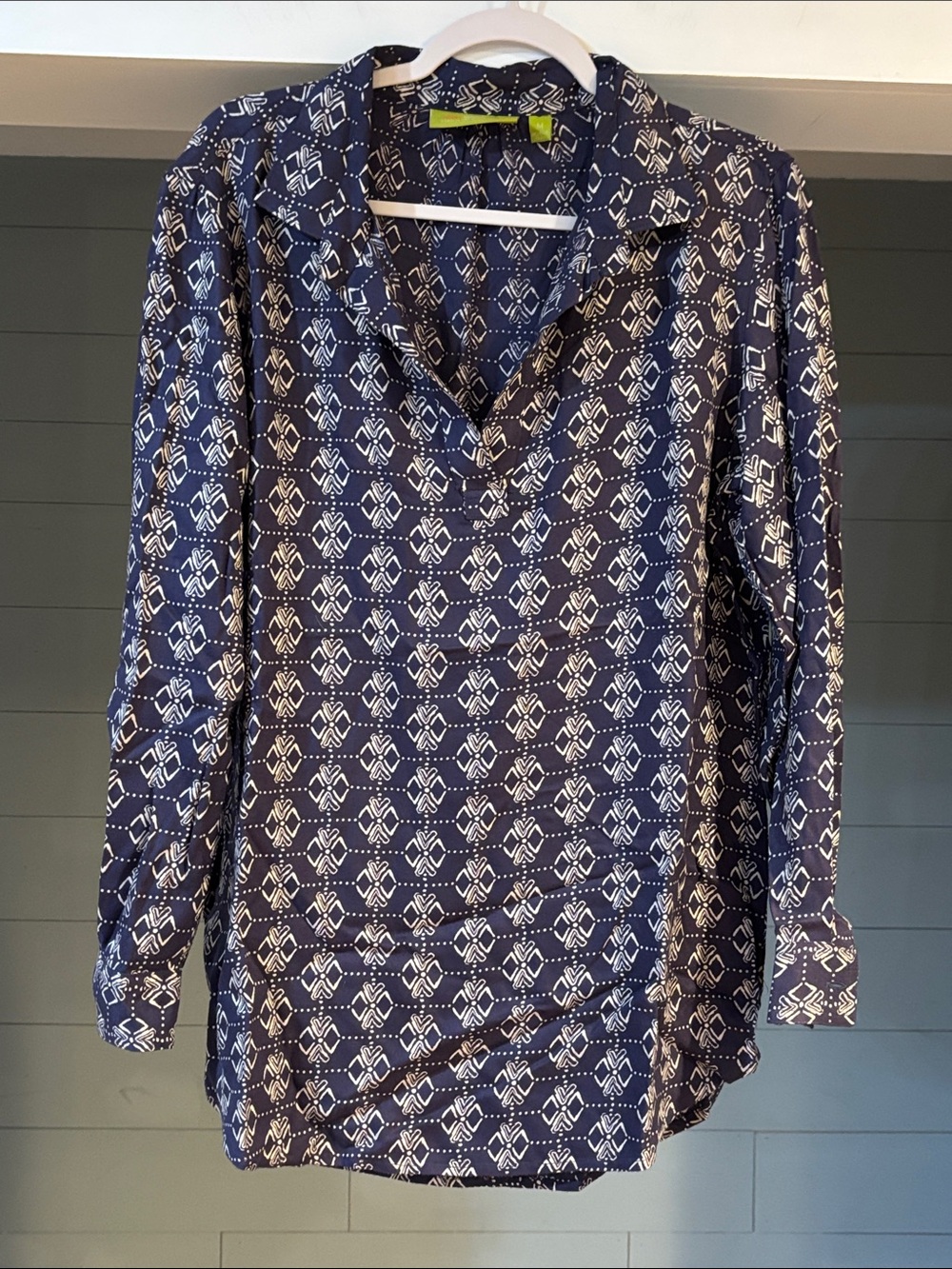 Women’s Navy‎ Blue Printed Tunic Top